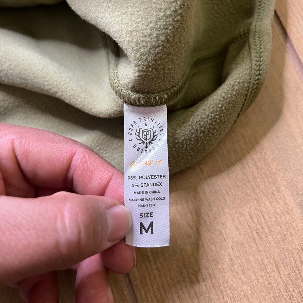 Born Primitive Outdoor Hoodie Jacket Green Full Zip Performance Mens M Logo - Picture 6 of 14